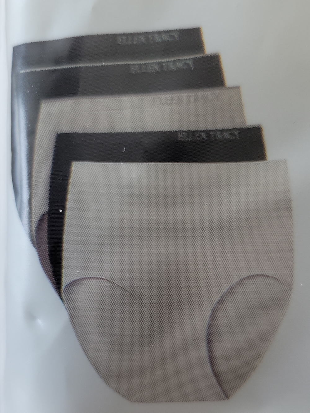 Ellen Tracy Ladies 5 Pack Seamless Briefs Full Coverage 4 Way Stretch Size Small
